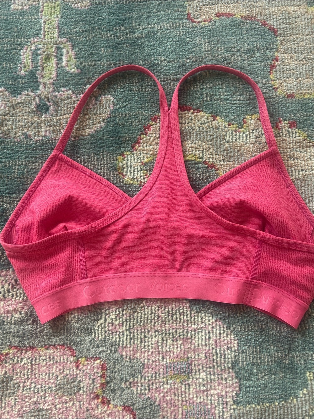Outdoor Voices Steeplechase racerback sports bra Size M Pink - Picture 3 of 4